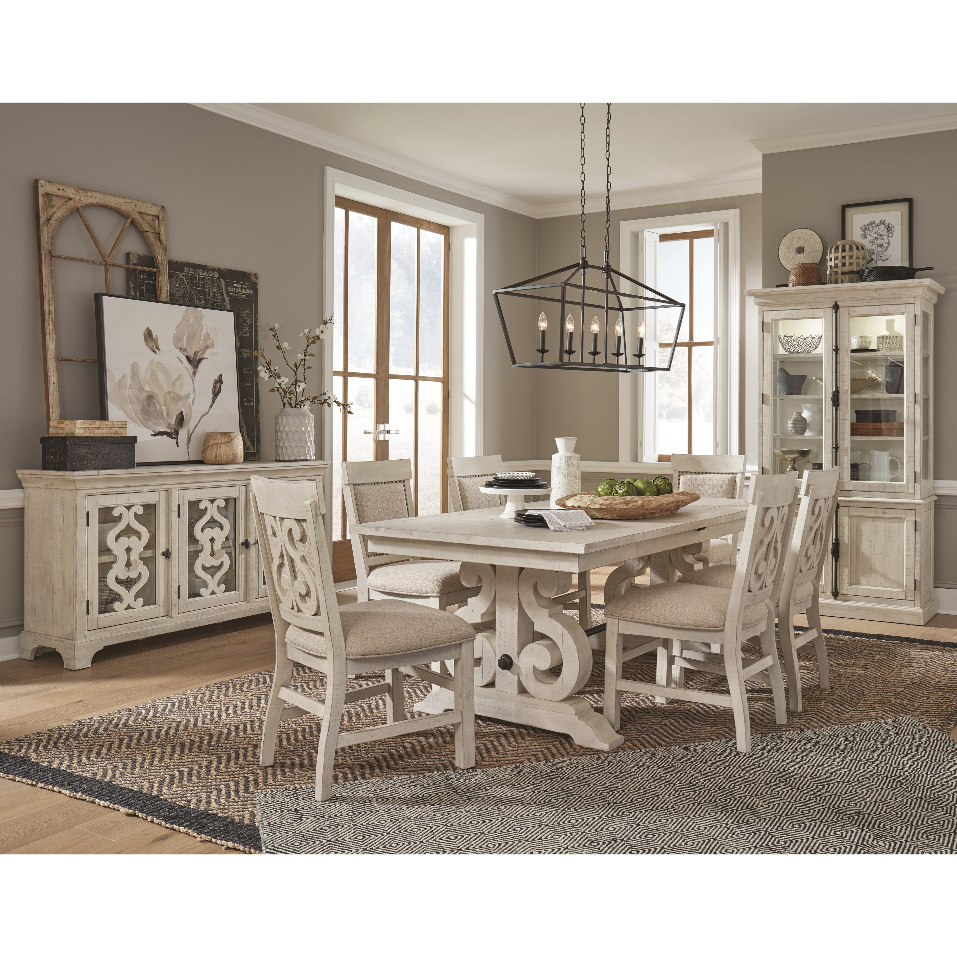 9 piece farmhouse dining room set deals
